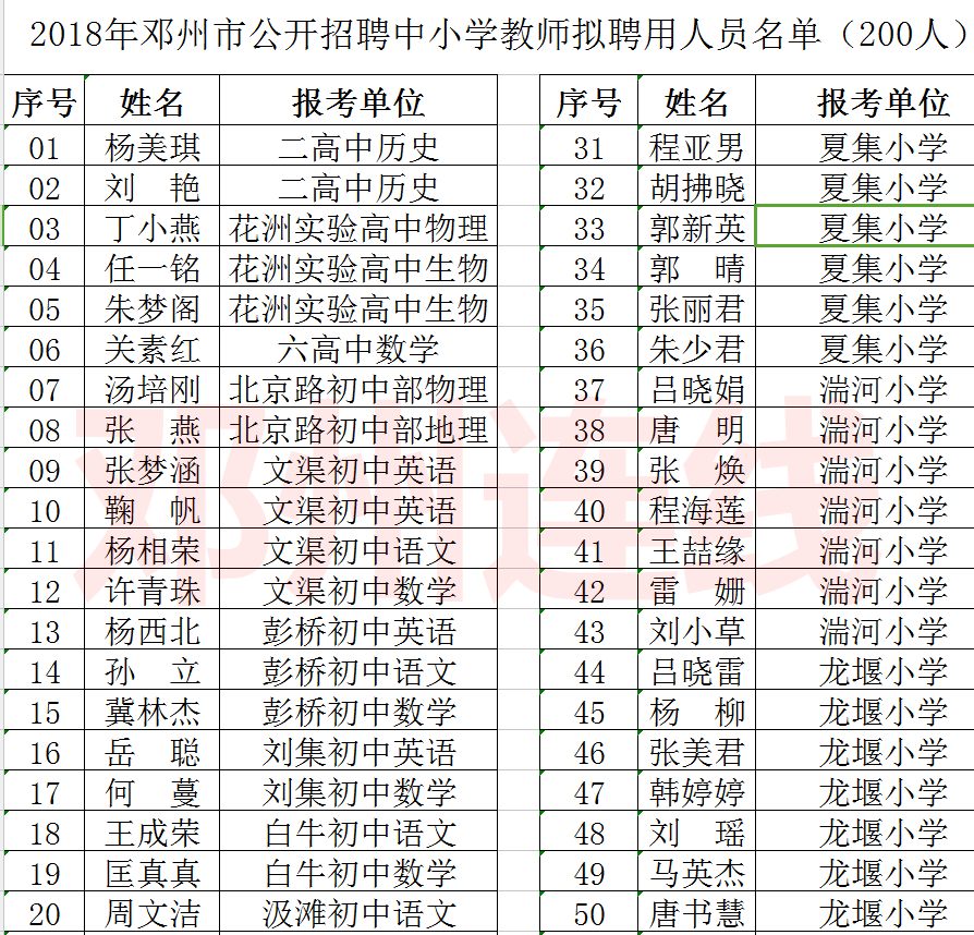 邓州市小学最新招聘公告概览